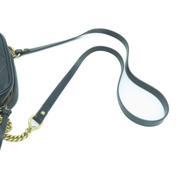 💎✨BEAUTIFUL✨💎 Authentic Gucci GG Shoulder Bag Calfskin Leather Black - Picture 6 of 14